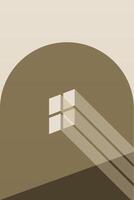 Modern minimalist house window illustration background vector