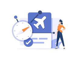 Flight tickets online booking,Online ticket concept,journey service, vacation and tourism airplane vector