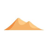 Sand desert flat illustration on isolated background vector