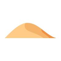 Sand desert flat illustration on isolated background vector