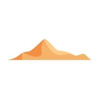 Sand desert flat illustration on isolated background vector