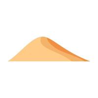 Sand desert flat illustration on isolated background vector