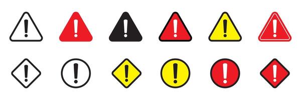 Caution signs. Danger, warning sign, attention sign. Danger icon, warning icon, attention icon. vector