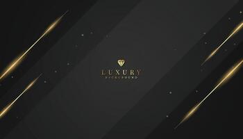 Luxurious black background with sparkling gold and glitter. modern elegant abstract background vector