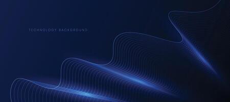 Abstract blue technology background with line particle elements. modern futuristic design vector