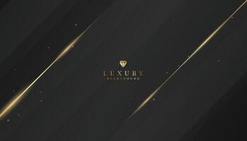 Luxurious black background with sparkling gold and glitter. modern elegant abstract background vector