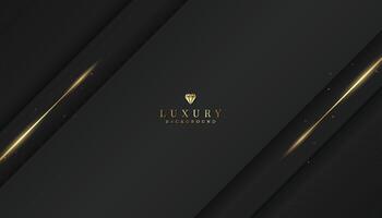 Luxurious black background with sparkling gold and glitter. modern elegant abstract background vector