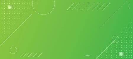 Green abstract background with geometric shape vector