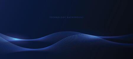 Abstract blue technology background with line particle elements. modern futuristic design vector