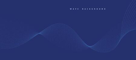 Abstract background with blue wavy lines. Blue wave background. Blue lines illustration. Curved wave. Abstract wave element for design. vector