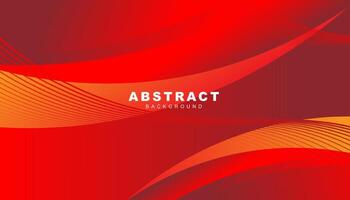 Abstract red background with wavy forms vector