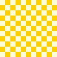 Yellow Checkers on Textured Fabric Background. vector