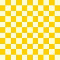 Yellow Checkers on Textured Fabric Background. vector