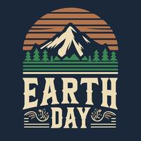 Earth day simple t-shirt design vector