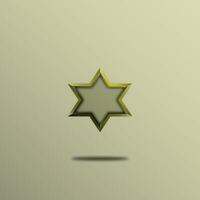 3d star on a light background. illustration. Eps 10 vector