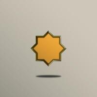 illustration of a yellow star on a gray background. Eps 10 vector