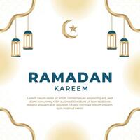 Ramadán kareem islámico bandera antecedentes vector