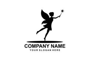 fairy logo silhouette vector