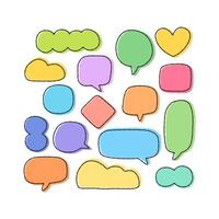 Speech Bubble Set, Illustration, Design Element vector