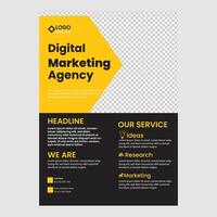 digital marketing flyer design vector