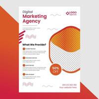 digital marketing flyer design vector