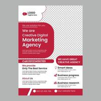 digital marketing flyer design vector