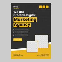 digital marketing flyer design vector