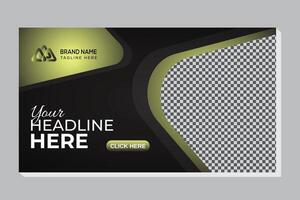 Corporate online business thumbnail template design. Social media post banner design template. vector