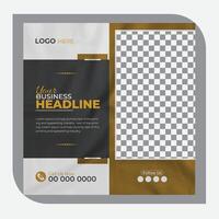 Corporate style business social media post Template, with creative background vector