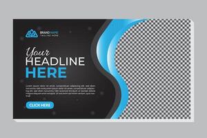 Corporate social media thumbnail and web banner design template, online media post banner design vector