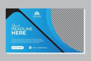 Business social media thumbnail and web banner template design vector