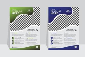 A corporate flyer design for marketing illustration template in A4 size. vector