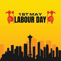 Happy Labor Day. 1st May. International labor day - Worker Day Design vector