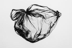 Monochrome Plastic Bag Floating photo