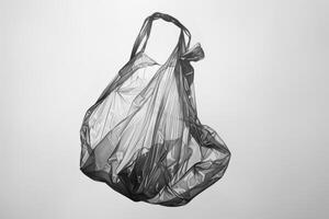 Monochrome Plastic Bag Blowing in the Wind photo