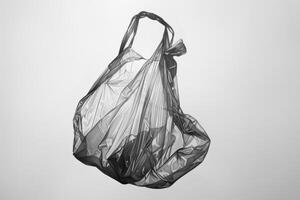 Monochrome Plastic Bag Blowing in the Wind photo