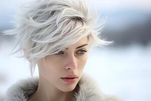 Diverse individuals showcasing unique and striking hairstyles for a captivating look photo