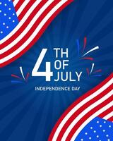 4th of july Independence day illustration vector