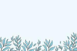 Hand drawn floral outline background vector