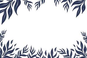 Hand drawn simple leaves background vector