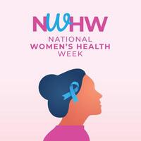 National Womens Health Week design template. women design. woman image. eps 10. flat design. vector