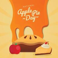 National Apple Pie Day design template. apple pie illustration. pie . eps 10. flat design. vector