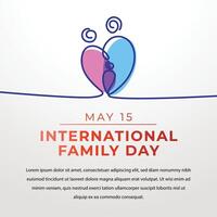 International Family Day design template. family illustrattion. heart . eps 10. flat design. vector