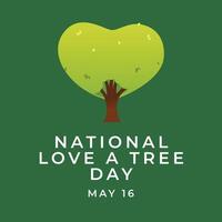 National Love a Tree Day desgin template. tree design. eps 10. love tree day illustration. flat design. vector