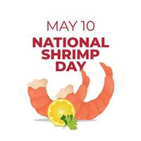 National Shrimp Day design template. shrimp design. shrimp image. eps 10. flat design. seafood. vector