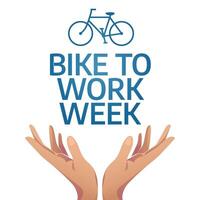 Bike to Work Week design template. bike design. climate change illustration. eps 10. vector