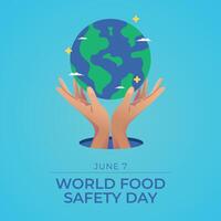 World Food Safety Day design template. food design. globe design. flat design. eps 10. vector