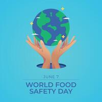 World Food Safety Day design template. food design. globe design. flat design. eps 10. vector