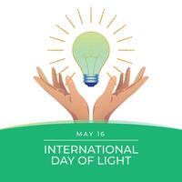 International Day of Light design template. light design. hand . eps 10. flat design. vector