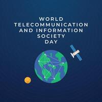 World Telecommunication and Information Society Day design template. satelite design. globe design. eps 10. vector